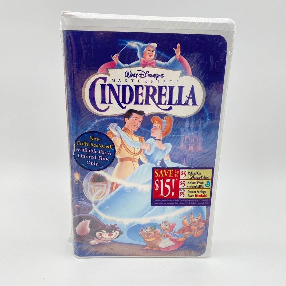Walt Disney Cinderella Masterpiece VHS Factory Sealed Collectible Kids Movie